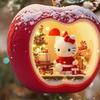 Christmas Ornament Cartoon Anime Cat In Red Fruit Christmas Tree Ornament 2D Acrylic Hanging Pendant for Holiday Home Decor