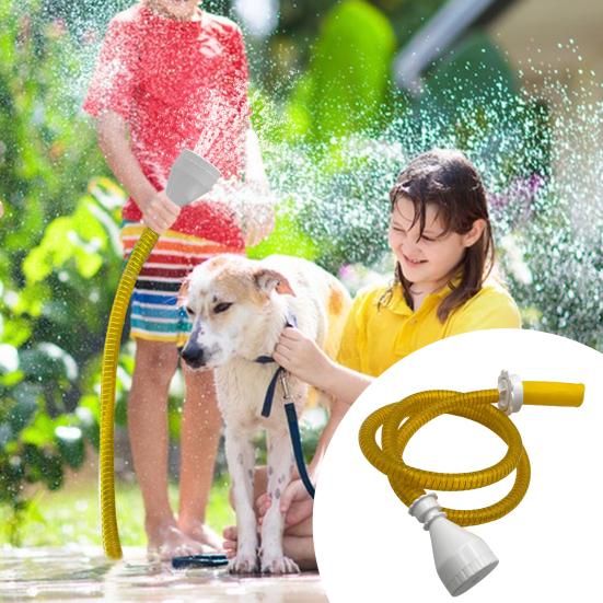 

Насадка-лейка для ванны, портативная душевая лейка для собак, адаптер, не требует установки, инструмент для быстрого купания и ополаскивания жёлтый