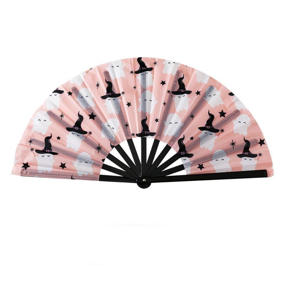 Durable Halloween Folding Fan 33cm Rave Dance Fan Kung Fu Folding Fan Halloween Party