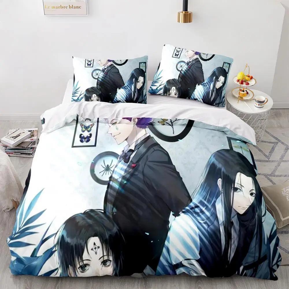 Fashion 3d Printing Anime Hunter × Hunter Bedding Set Single Twin Full Queen King Size Bed Set Adult Kid Bedroom Duvet Cover Set