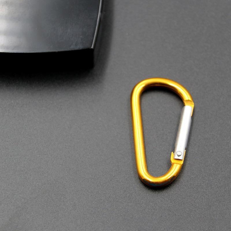 No. 4 D-Type Aluminum Alloy Carabiner with Quick Release for Water Bottles and Outdoor Gear.