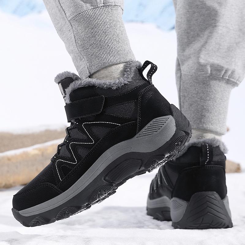Winter Snow Boots Women High-top Plush Outdoor Warmth Casual Men Shoes Shock-absorbing Anti-slip Comfortable Hiking Shoes Men