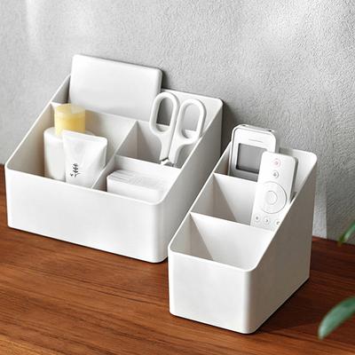 Caixa de armazenamento de mesa Caixa de plástico para cosméticos de escritório Sala de estar Mesa de centro Controle remoto Organizador de dormitório