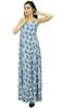 Bimba Women's Spaghetti Strap Maxi Dress for Summer Beach Wear Printed