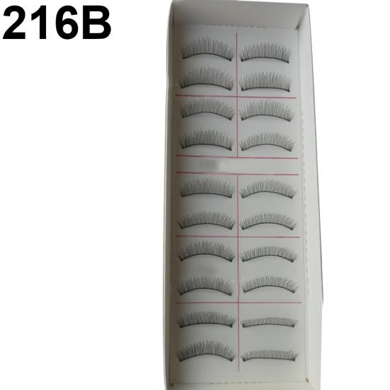 10 Pairs Black Cross Thick Soft Long False Eyelashes Makeup Fake Eye Lashes