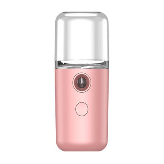 

Портативный увлажнитель воздуха с функцией тумана, подзарядка через USB, охлаждающее и увлажняющее устройство для лица розовый