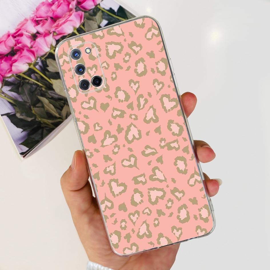 For OPPO A52 Case OPPOA52 CPH2069 A 52 Flower Phone Case Fashion Transparent Silicone Soft TPU Back Cover For OPPO A72 A92 Coque