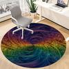 1 Stück Stuhlteppich mit Regenbogen-Wirbelmuster für das Büro, rutschfest, weich und langlebig, perfekt für das Büro yy260131022