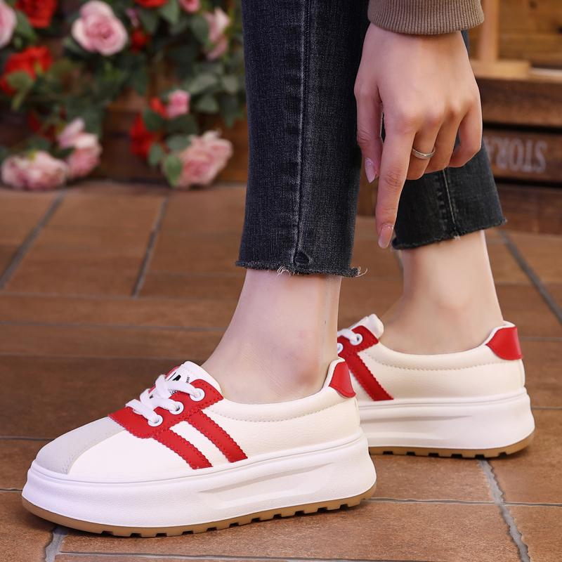 Women Sneakers Summer Spring Breathable Students Casual Sport Shoes for Girl Flat PU Leather White Shoes Vulcanize Desginer 2025