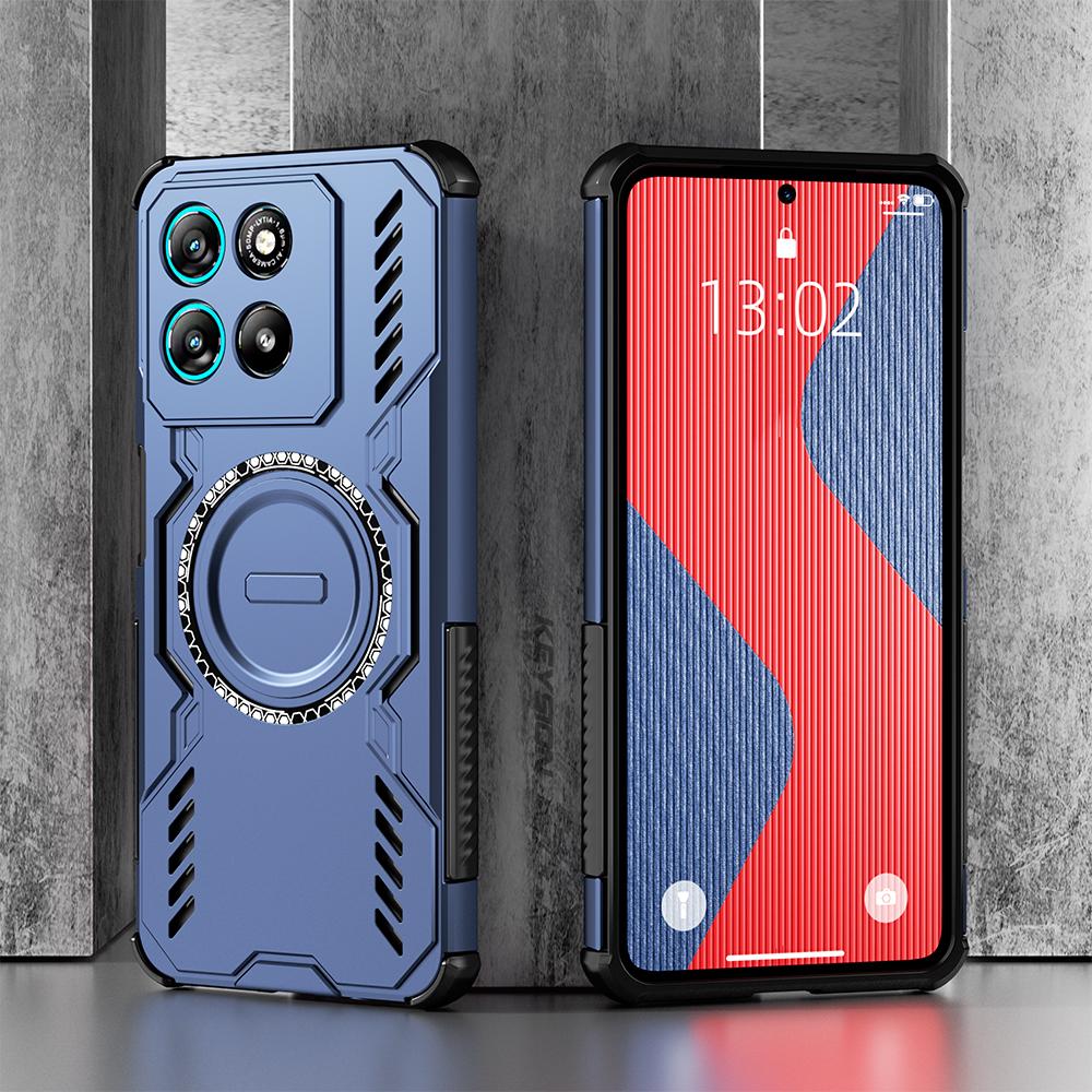 KEYSION Heat Dissipation Case for Motorola G86 5G G57 G67 Power Magnetic Cooling Shockproof Phone Cover for MOTO G100 G15 G75 5G