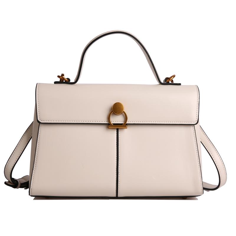 

2025 New Classic Style Solid PU Square Shoulder & Crossbody Bags High Quality Sense of Luxury Simple Commute Handbags for Women білий