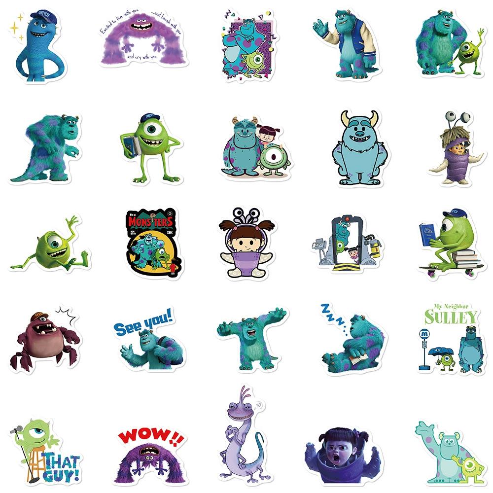 50pcs Funny Moive Monsters Inc Stickers Cute Cartoon Decals Decoration Stationery Notebook Phone Graffiti Sticker Packing