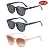 Protective Glasses 3pcs Trendy Rivet Square Sun Glasses Multi Color Lens Sunglasses Gradient Design Outdoor Driving Eyewear