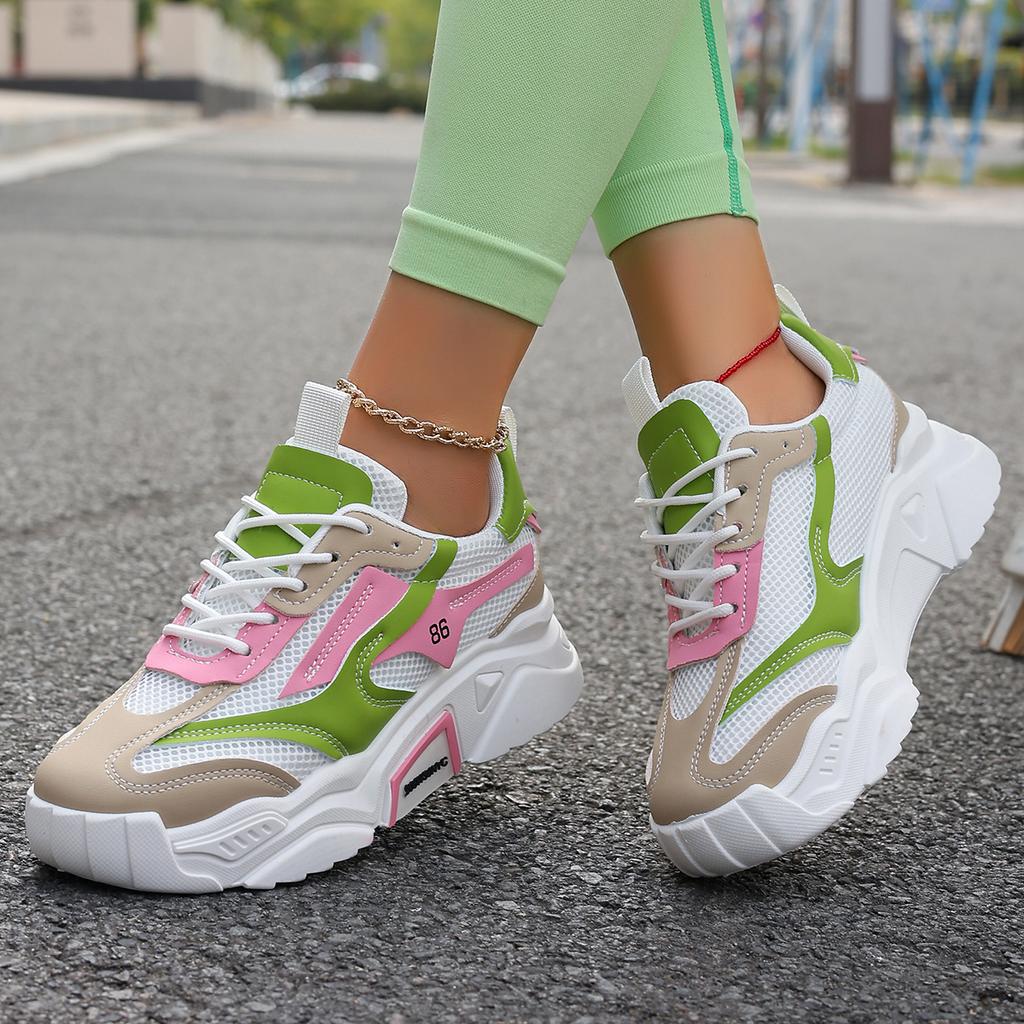 Fashion Women Shoes 2024 New Dirt-resistant Fashion Comfortable Loafers Breathable Lightweight Lace Up Sneakers Women Zapatos De Mujer