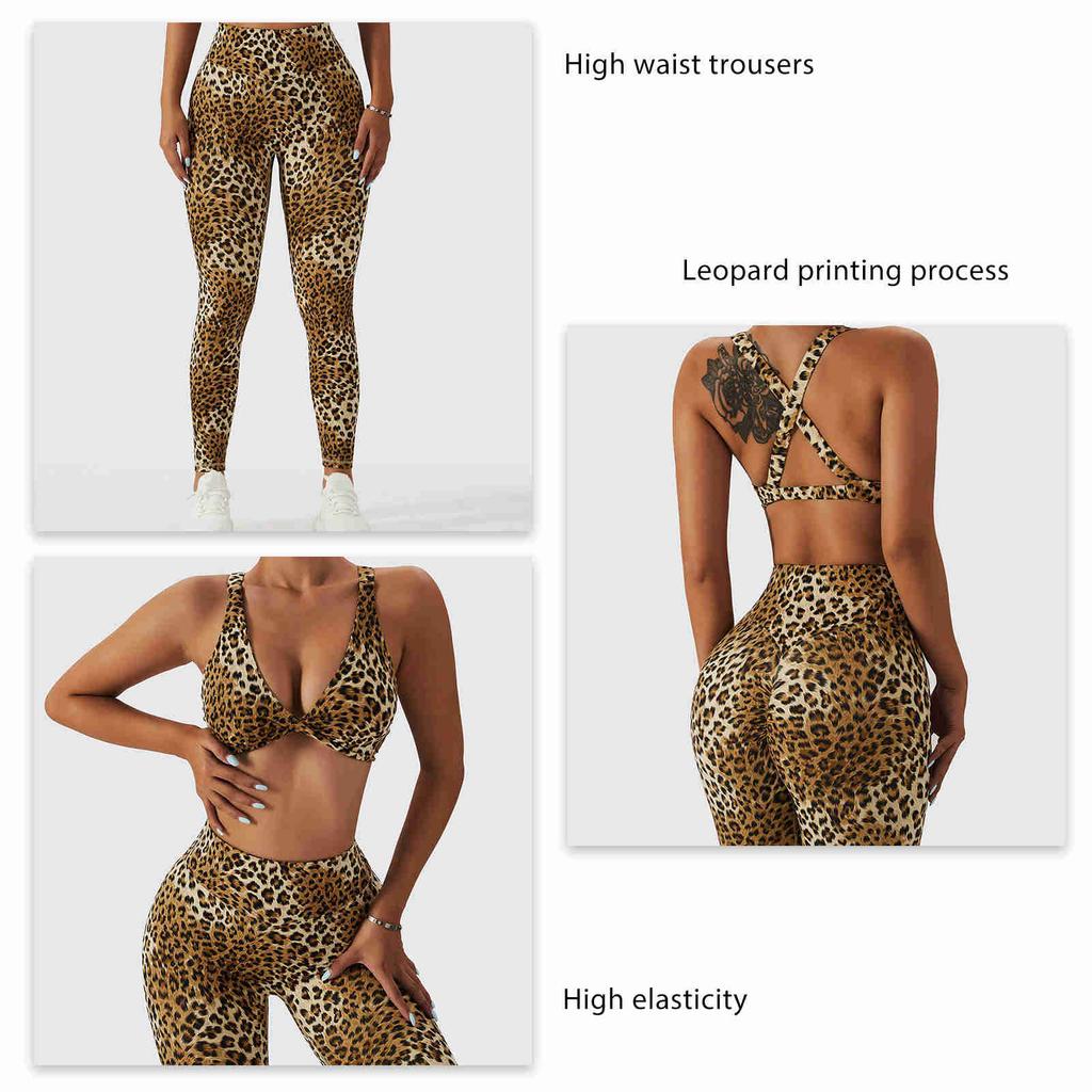Leopard Printed Yoga Pants Women"s Naked Feeling Workout Leggings Butt Lift High Waist Yoga Tight