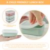 3Pcs Silicone Bento Boxes Lunch Container, Fresh-keeping Leak-Proof Lunch Container with Lids, BPA-Free Food Storage Container