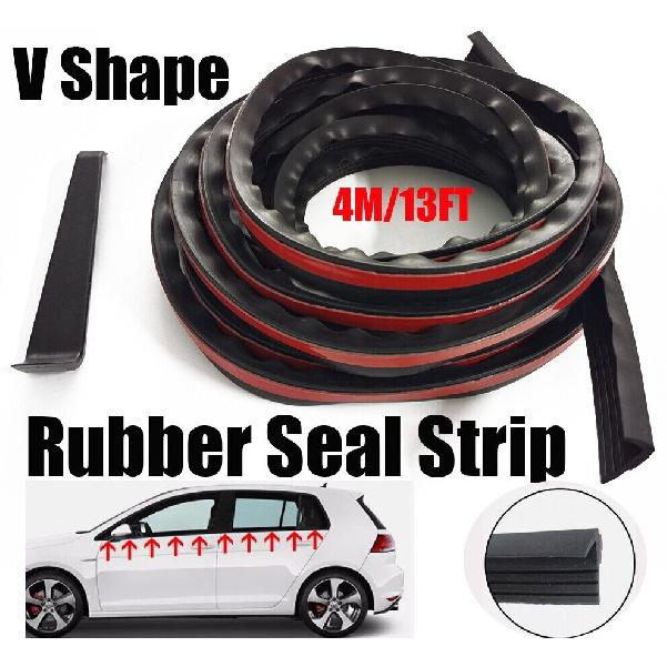 13Ft Car Window Seal Strip Weather Stripping Seal Universal Auto Rubber V-Shape
