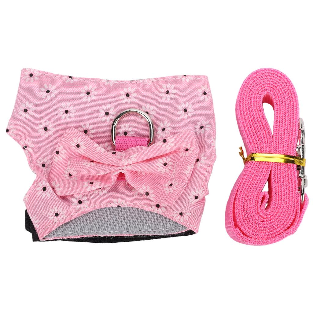 Bunny Harness and Leash Set Soft Rabbit Leash Vest Clothes with Safety Buckles Escape Proof Walking Gear for Small