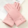 Full Finger  Gloves Thickened Winter Mittens Fashion Women Suede Gloves  Sports