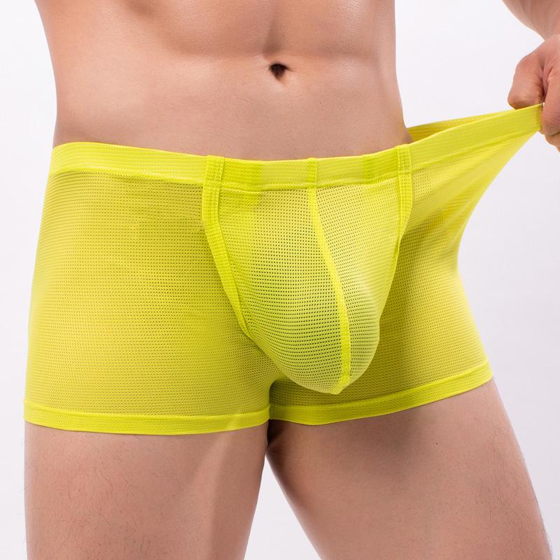 Ademende Nylon Boxer Briefs voor Mannen in de Zomer: Modieus, Comfortabel, Sexy, Middelhoge Taille, High-End Zacht C2-12