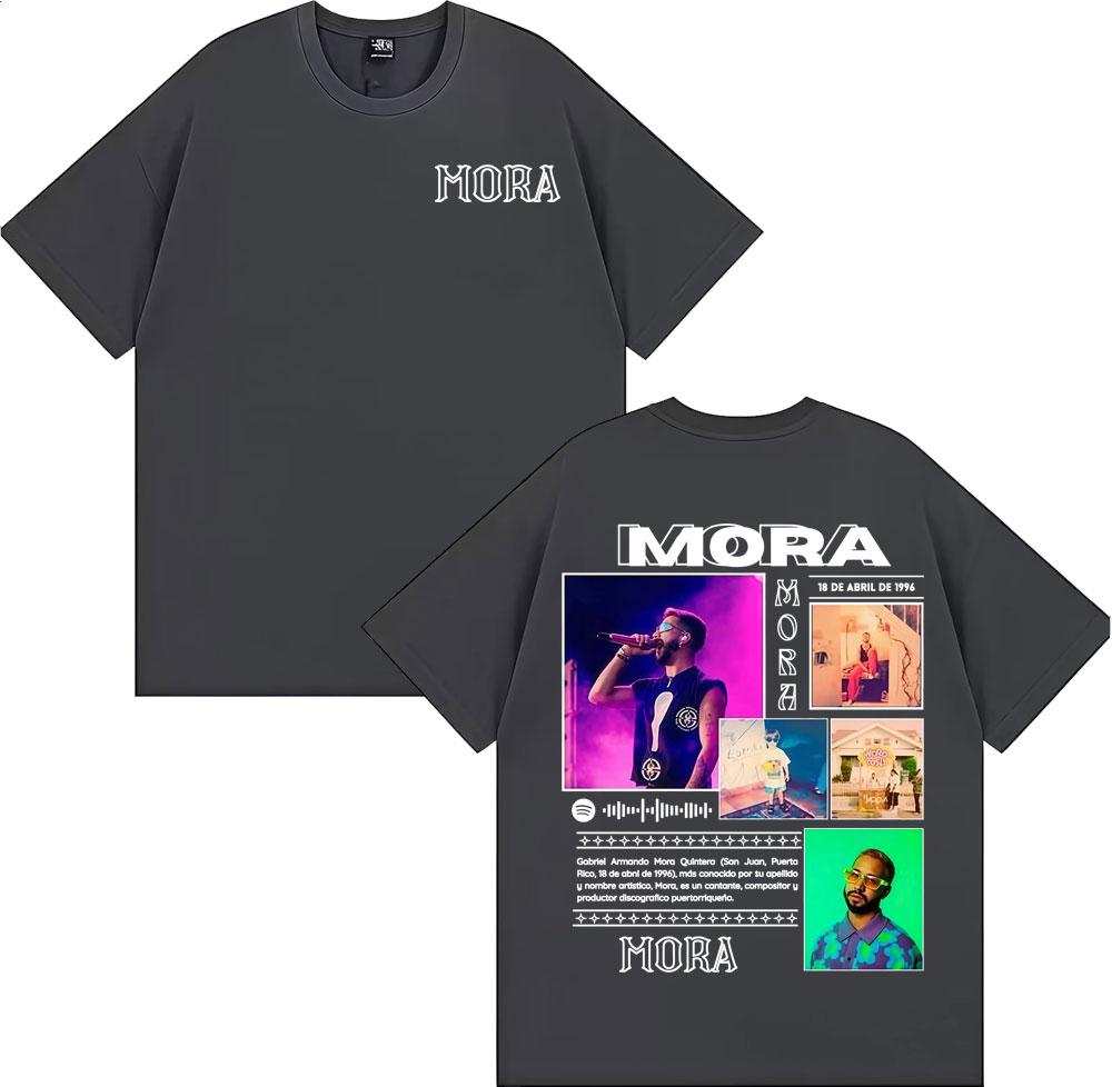 Mora Lo Mismo De Siempre Album Tour Merch T Shirts Men Women Fashion Gothic High Street T-shirt Cotton Comfort Oversized T Shirt