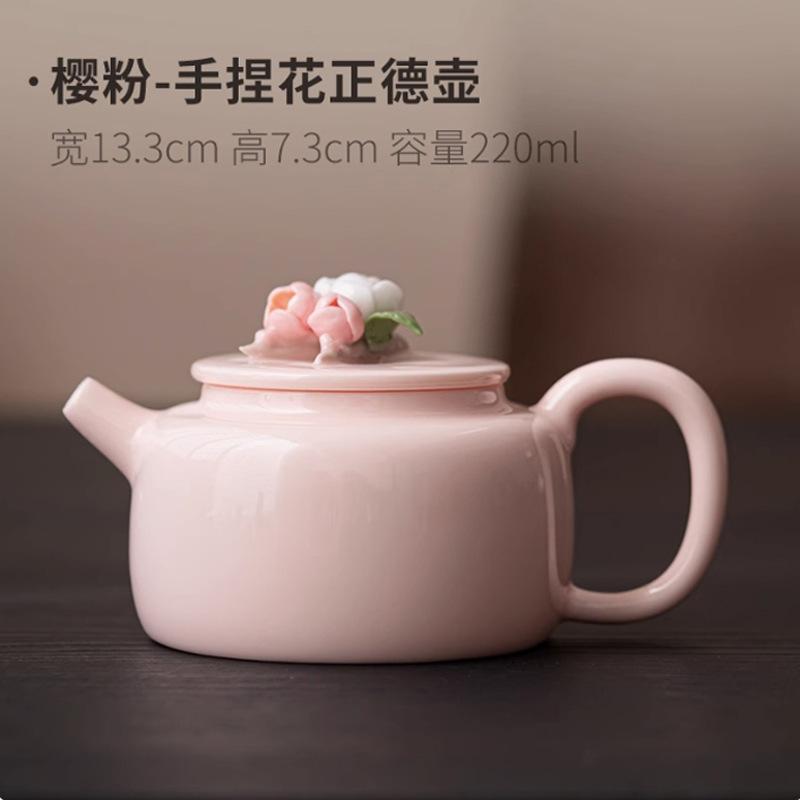 

Handmade Ceramic Xishi Teapot Original Clay Large Flower Carving Kungfu Tea Set Single Pot for Women 201-300ml