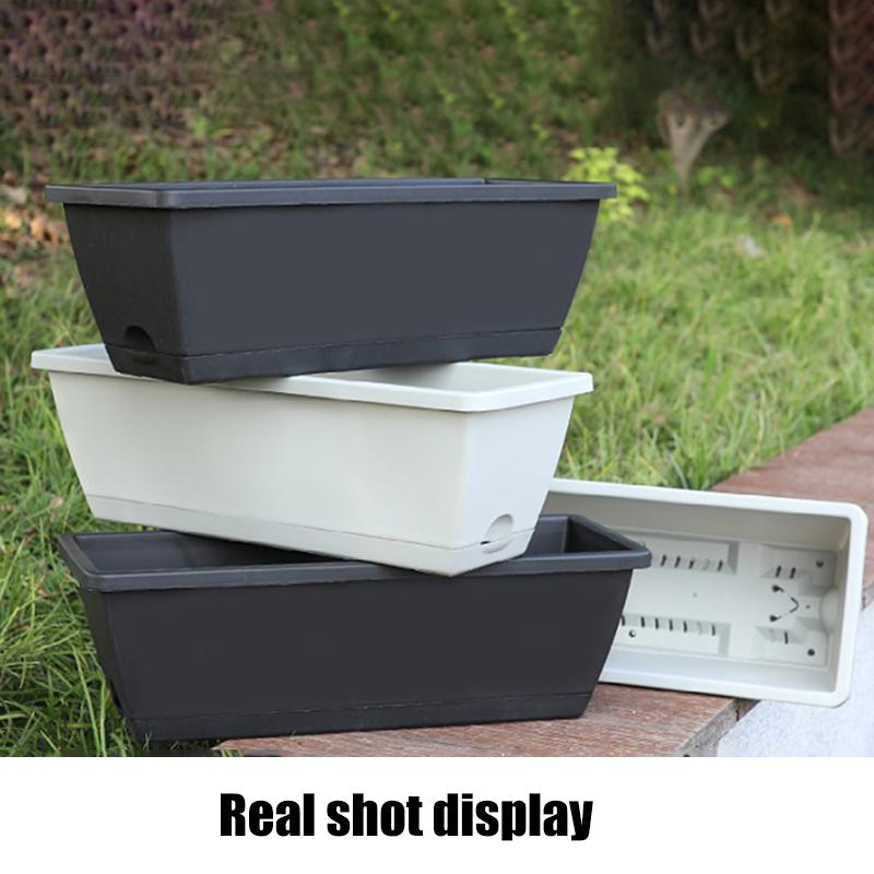 Self-Absorbing Flower Pot Indoor Vegetable Growing Pot With Base Drainage Hole And Absorbent Rope Plants Cuttings Pot For Home