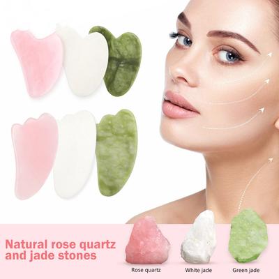 Masajeador Facial de obsidiana, raspador Gua Sha, piedra de Jade Natural, masajeador para tratamiento de la piel, cuerpo, cara, cuello, espalda, belleza, salud, SPA de ojos