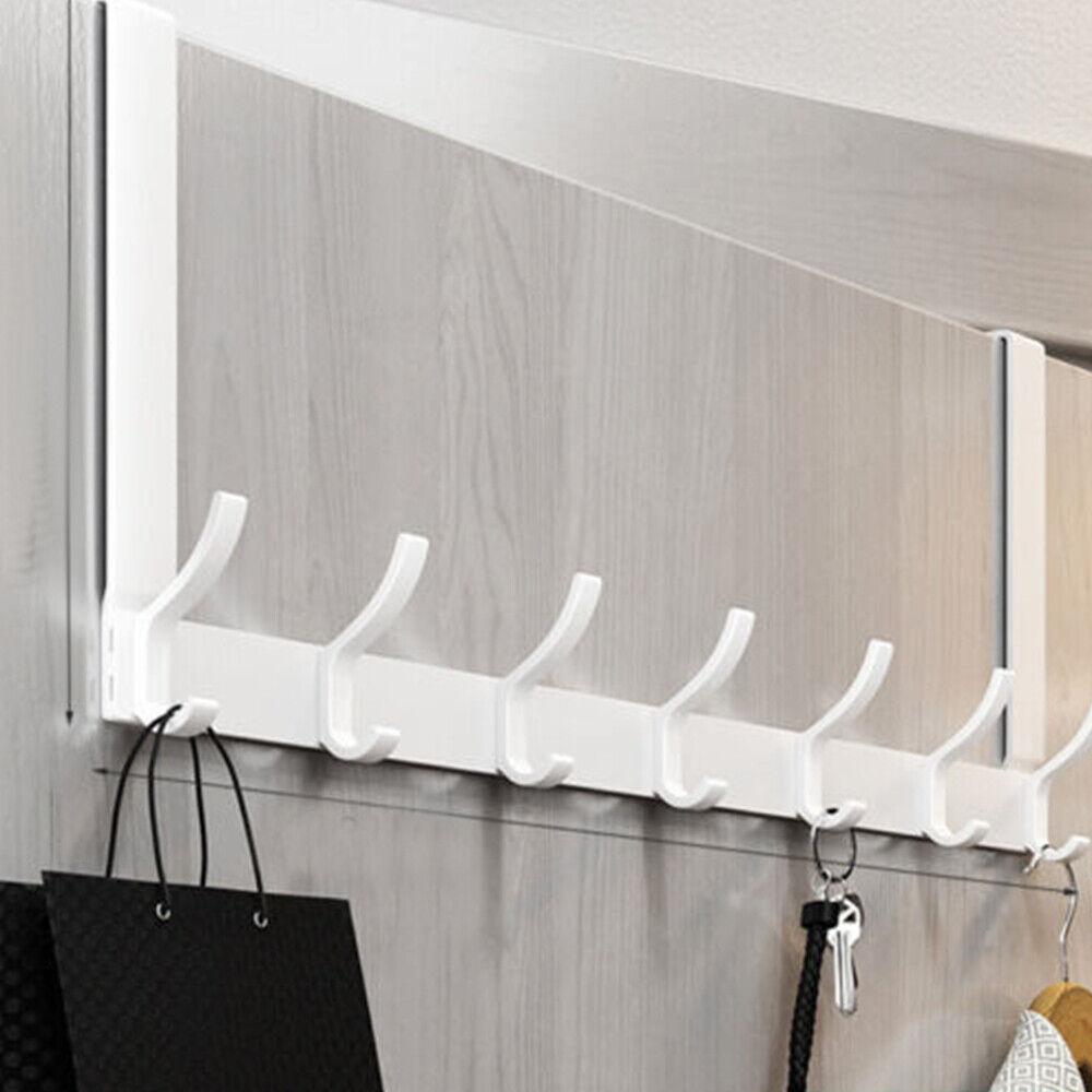 

Вешалка-органайзер над дверью с 7 крючками, серебряное пальто для полотенец, Великобритания чёрный