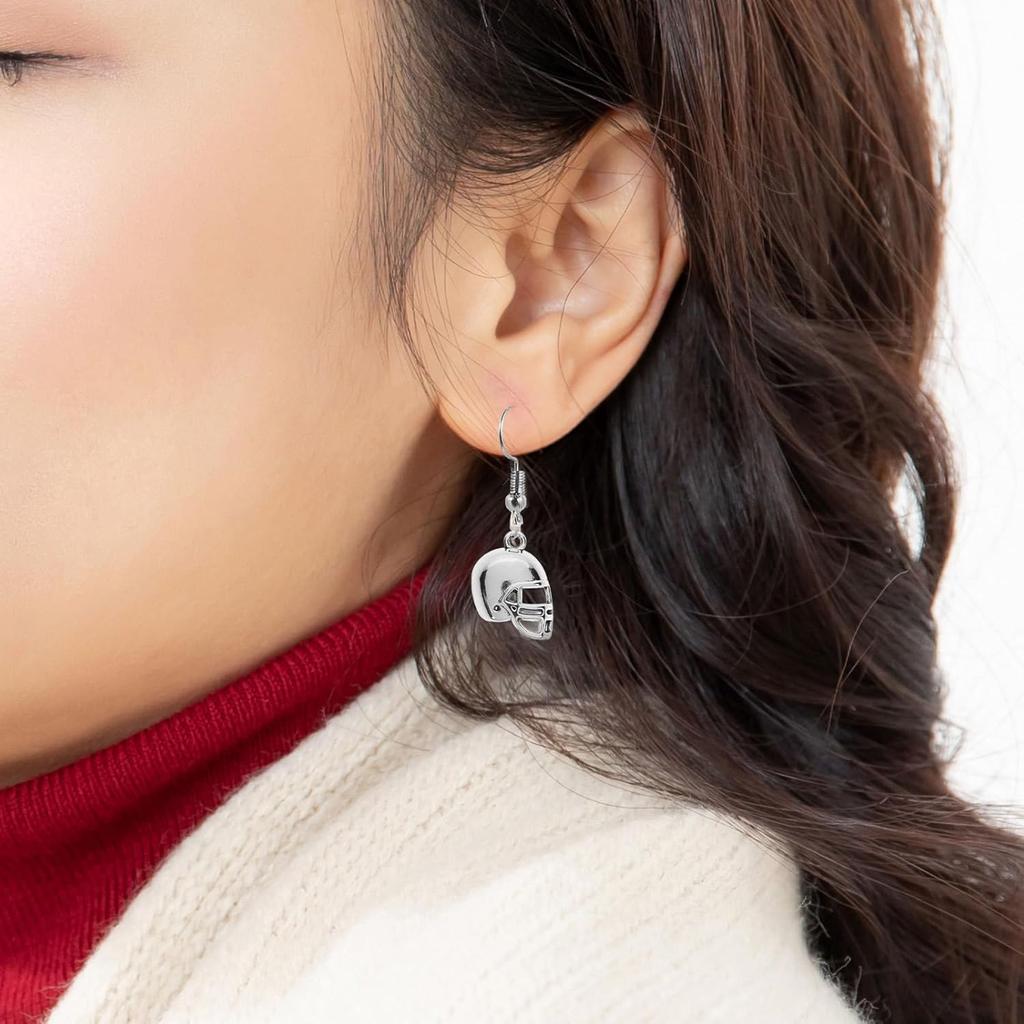 Lurrose 50Pcs Helmet Charms Sports Pendant Charms Basketball Baseball Football Helmet Beads for Jewelry Making Necklace Bracelet Earrings DIY Crafts