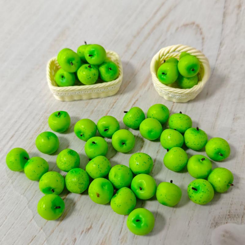 NEW 5/10Pcs Mini Simulated Little Apple Doll Accessories Toys 1/12 Dollhouse Miniature Food Play Scene Decoration