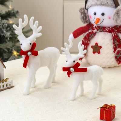 10/13/15CM Weihnachten Künstliches Plüsch Rentier Dekoration Weihnachtsbaum Elch Hängeornamente Navidad Heimdekor Neujahr 2025 Geschenke
