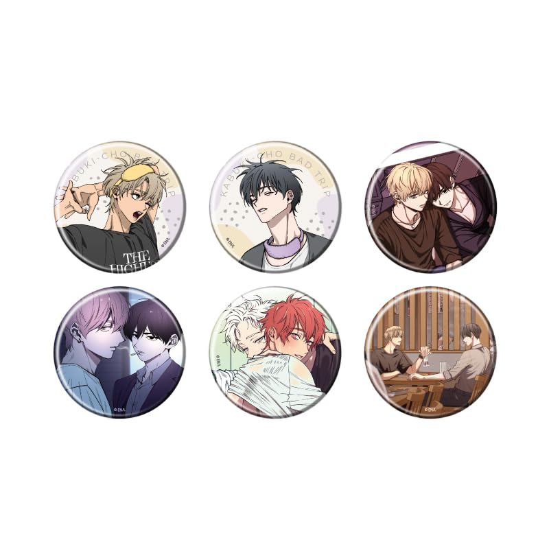 Kabukicho Bad Trip 02 Newly Drawn Can Badge Complete Set pieces per [Official & Illustrations] (6 box)