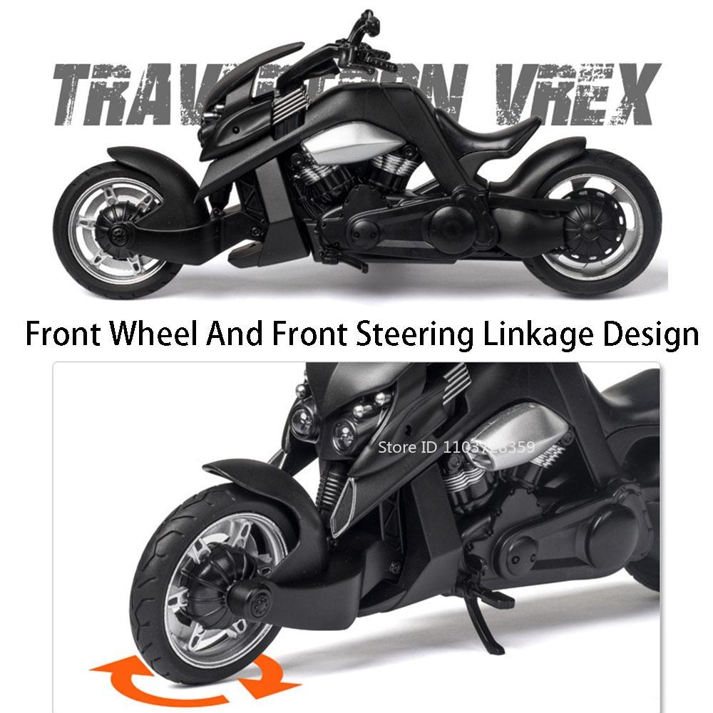 1:12 Tyrannosaurus Rex R1M Model Toy Motorcycles Alloy Diecast Miniature Motorbikes Sound Light Doors Opened Pull Back Boy Gifts