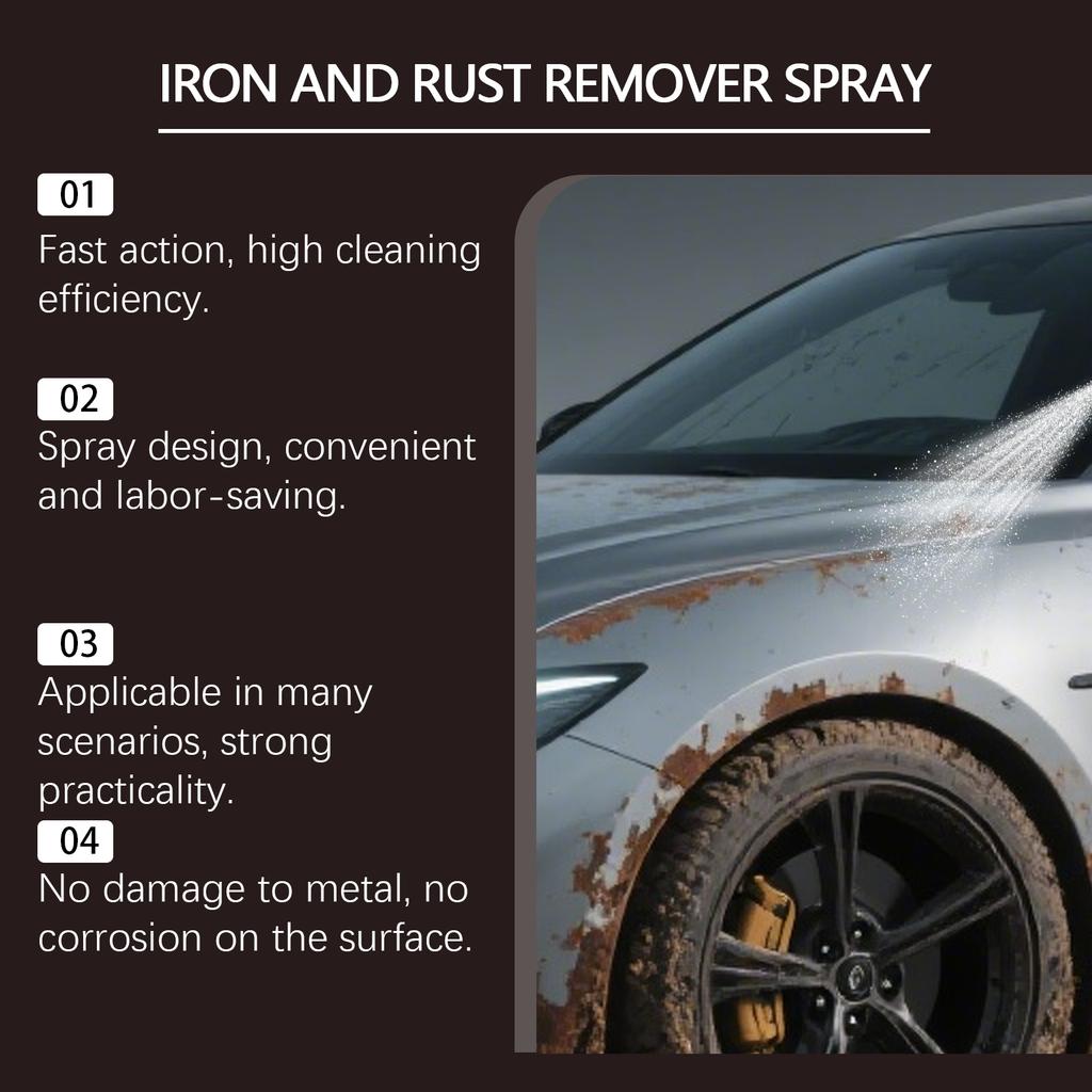 Multipurpose Rust Remover Potent Car Detailing Maintenance Multi-Purpose Supplies Auto Accessories Gadget Anti-Rust Metal Chrome