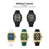 CURREN Luxury Vintage Watch for Men Sports Chronograph Quartz Wristwatches with Silicone Strap,Date,Luminous