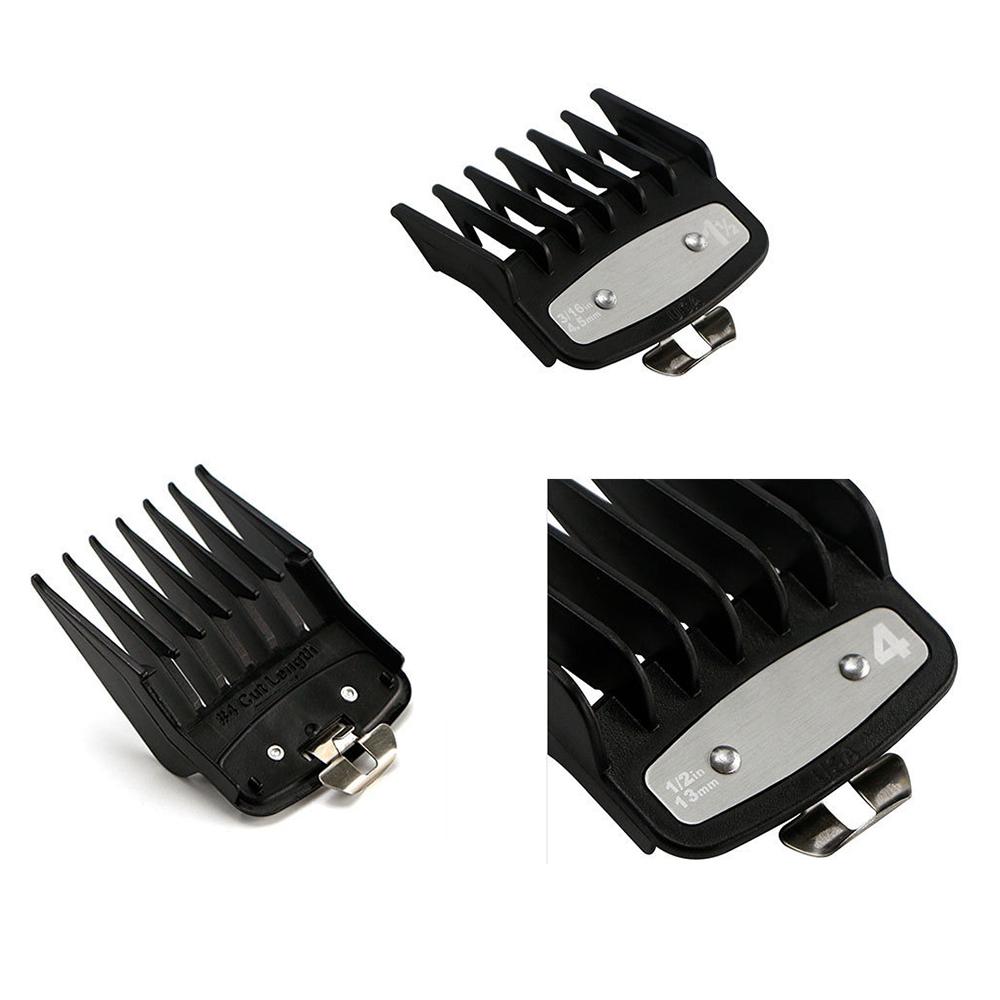 10Pcs Professional Cutting Hair Clipper Guides Combs For Wahl Accessories Black