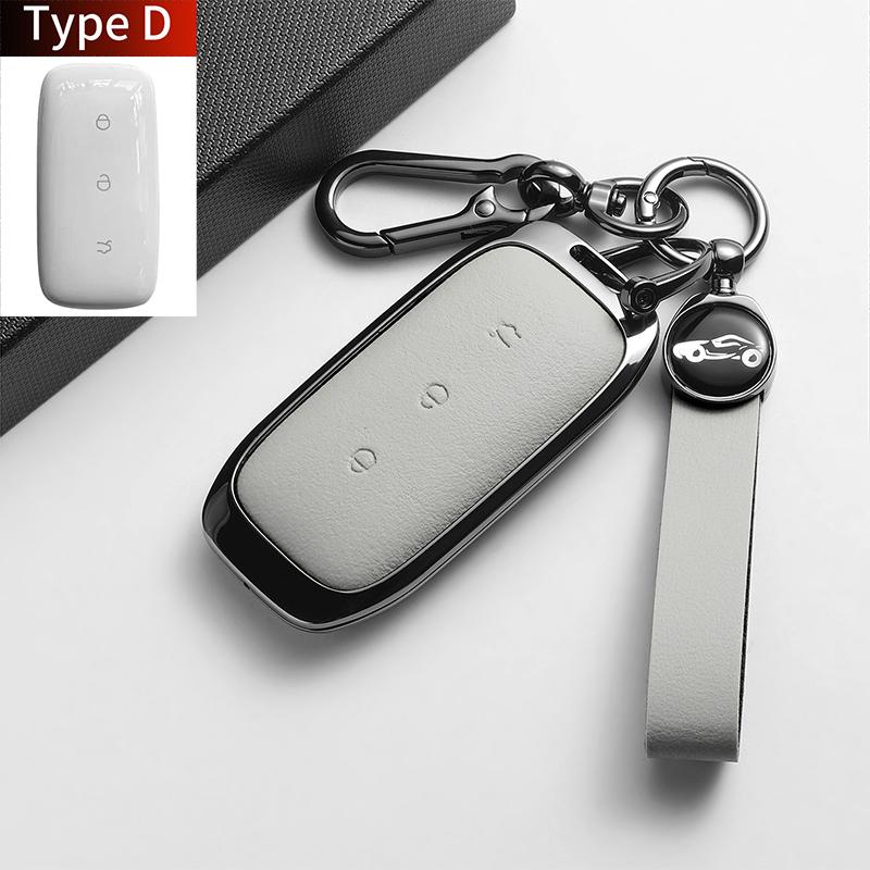 For Geely Coolray X6 Atlas Monjaro Tugella Geometry C Emgrand Global Kulrey Hawk GX7 Okavango Leather Metal Car Key Case Cover