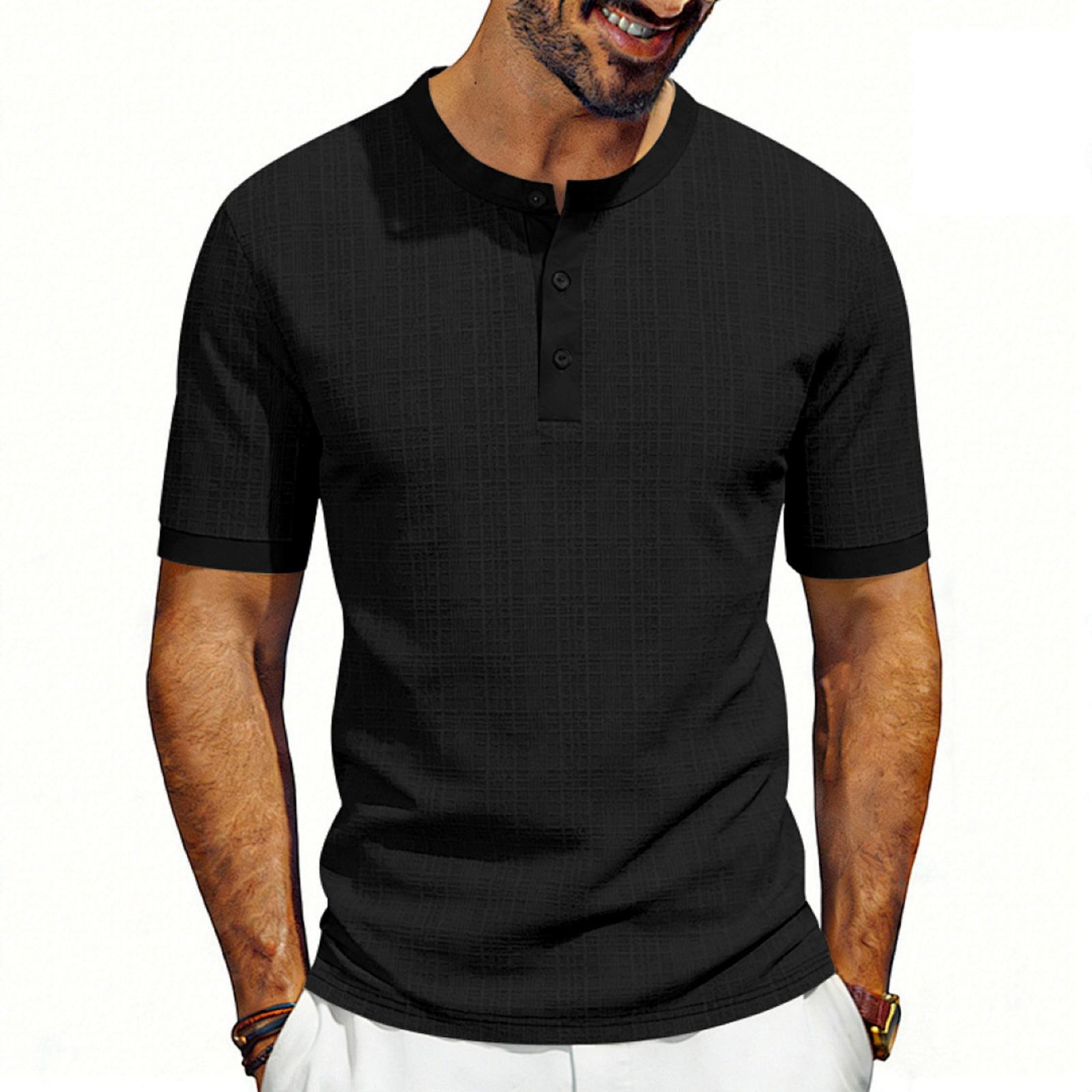 

Men s Imitation -joint Quick-drying Loose Shirt, Short-sleeved T-shirt L чёрный