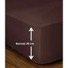 Fitted Sheet - - LH71594 - 180x200+30 Cm - Brown