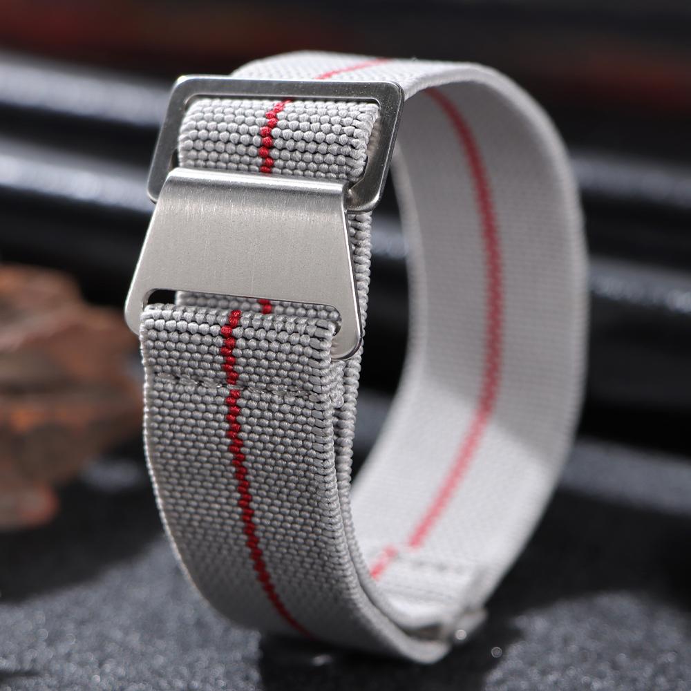 18mm 20mm 22mm Nylon Watchband for Seiko Army Military Woven Elastic Straps for French Troops Parachute Bag Men Women Sport Band