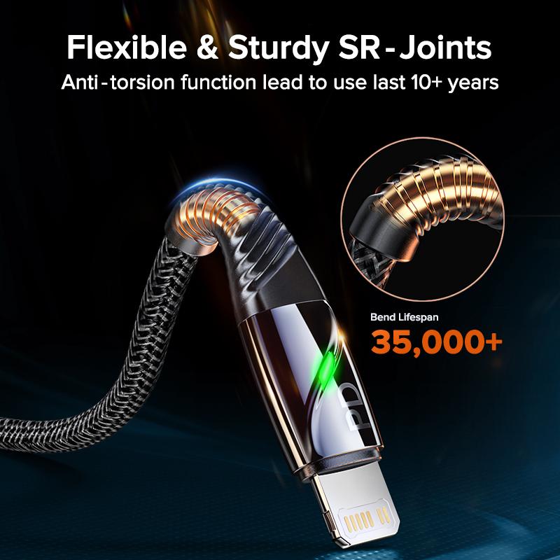 QOOVI PD 29W USB Tipo C Cavo del Caricatore Per iPhone 14 13 Mini 12 11 Pro Max Xs X Xr 8 7 iPad Air MacBook Cavo di Ricarica Dati Veloce