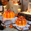 Pumpkin Lamp Glass Pumpkin Decor Starry Night Led Glass Pumpkin Set for Halloween Thanksgiving Decor Indoor Fall Decoration