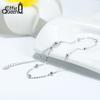 Effie Queen Trendy 925 Sterling Silver Anklet Satellite Link Chain Anklet Bracelet Summer Jewelry Wear Daily Foot Barefoot SA05