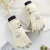 Women's Thick Fleece-Lined Touchscreen Ski Gloves - Non-Slip, Waterproof, Warm for Winter & Outdoor Use