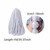 1M Faux Rabbit Fur Hairball Ribbon Cuff Plush Strip Handmade Wool Tops Artificial Fur Stripe Decoration Stage Costume Breathable