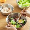 17/19/22CM Rustfritt Stål Salatskåler Egg Mel Miksebolle Frukt Grønnsak Nudelbeholder for Kjøkken Borddekning Bakeverktøy