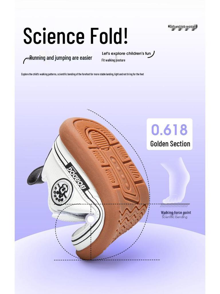 Babudou 2024 Spring Kids' Non-slip Soft Sole Walker Shoes