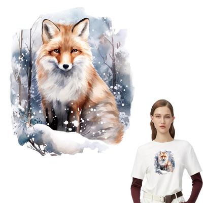 Hitzetransferfolie Winterwolf Für T-Shirt Heißpresse Applikation Hoodies Kleidung Aufkleber DIY Aufnäher Kleidung Aufbügler
