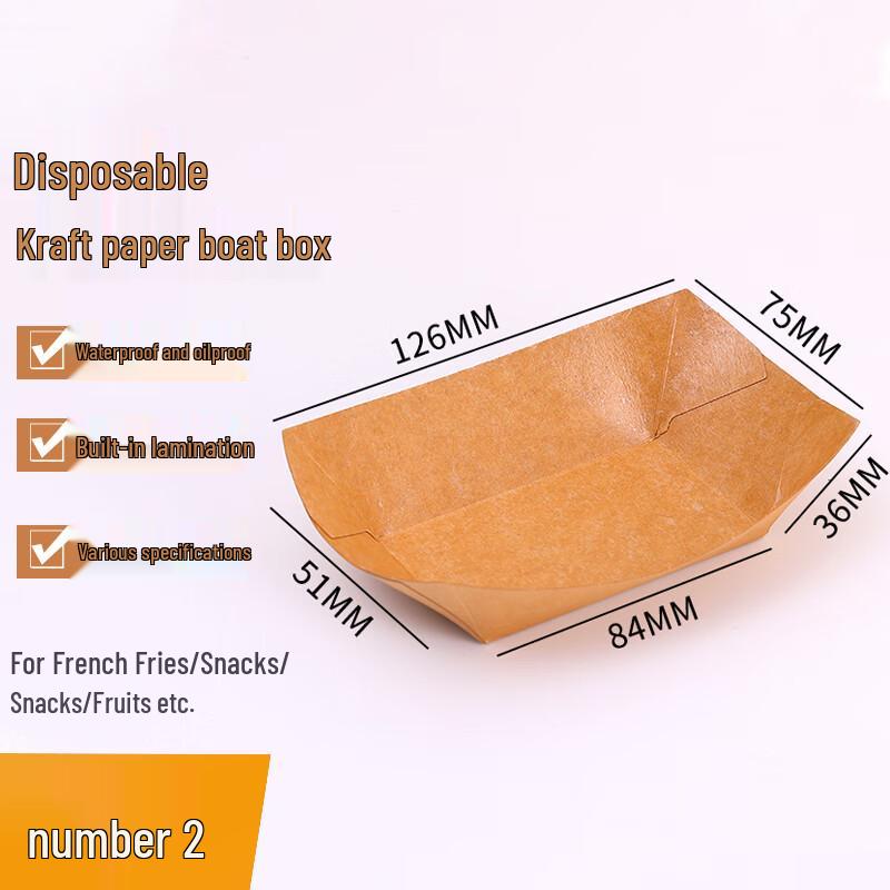 Homeglen Disposable Kraft Paper Boat Trays